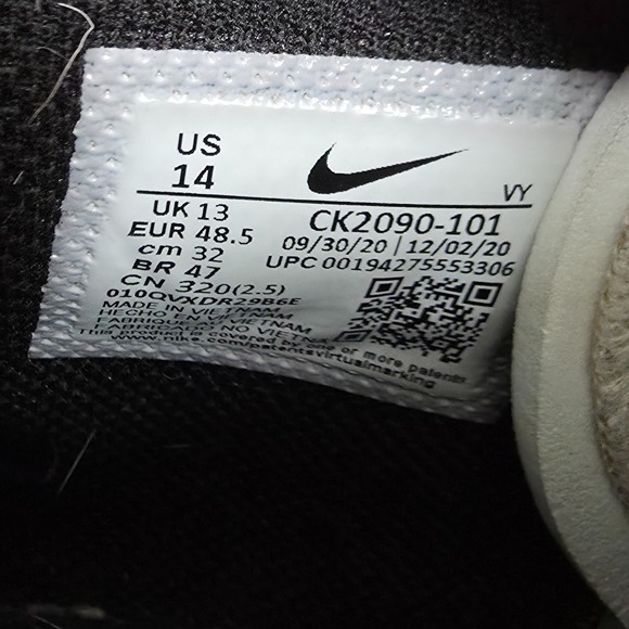 Nike‎ KD Trey 5 VIII Basketball Shoes Mens 14 White Black Sneakers CK2090-101 - Picture 9 of 11